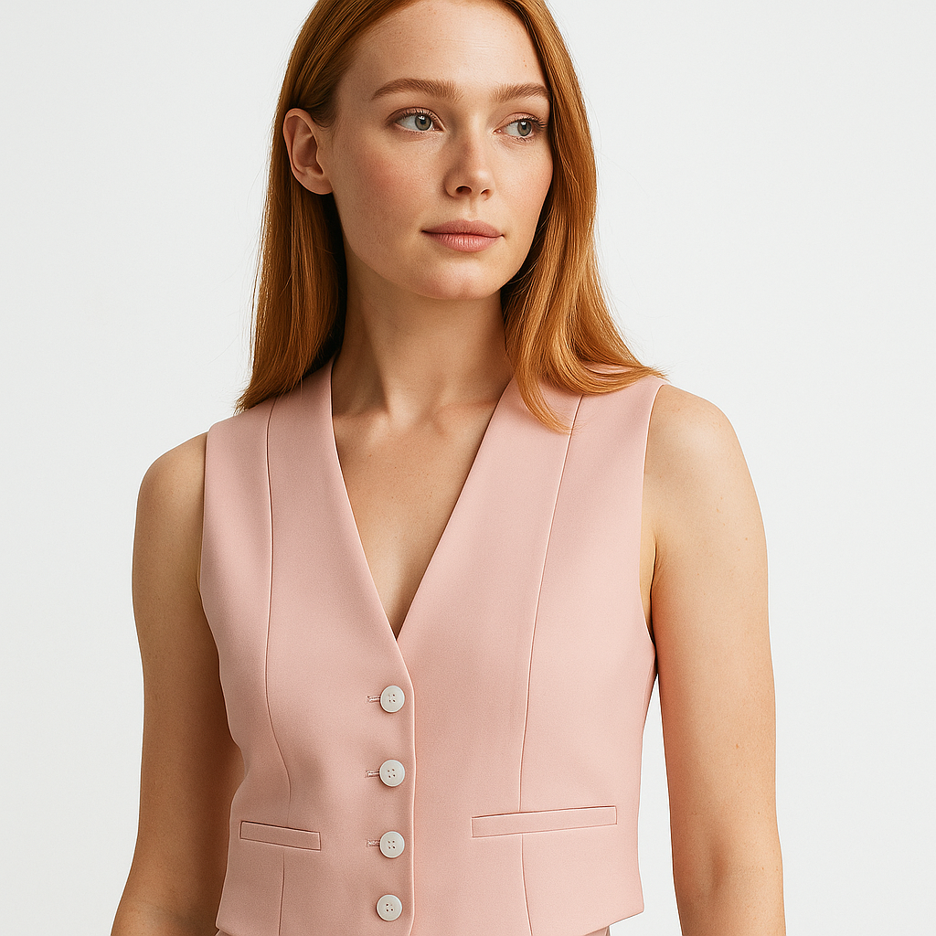 Women's Cropped Vintage Waistcoat