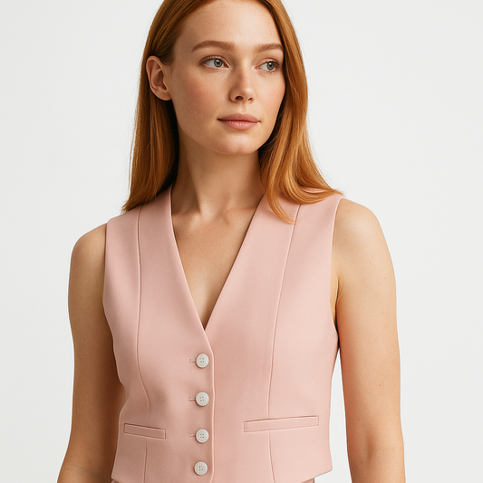Women's Cropped Vintage Waistcoat