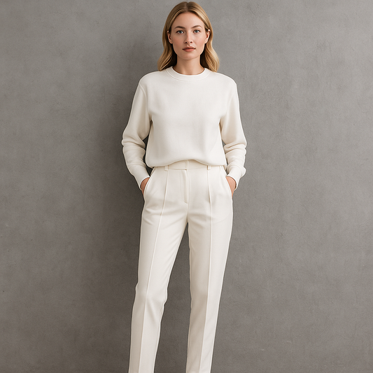 Women's Elegant High Waist Solid Pencil Pants