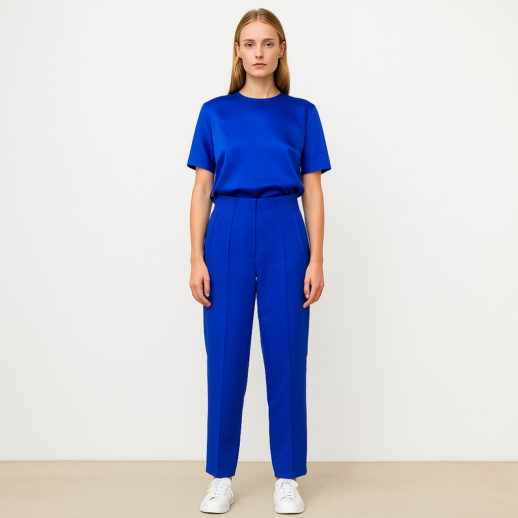 Women's Elegant High Waist Solid Pencil Pants