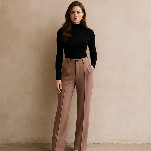 Women's High Waist Straight Pants