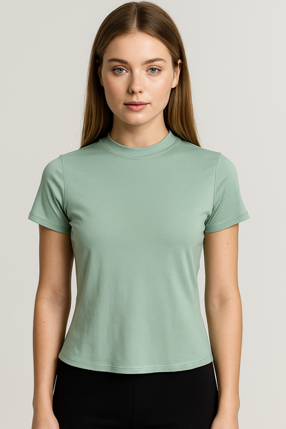 Women's Solid Slim Fit T-Shirt