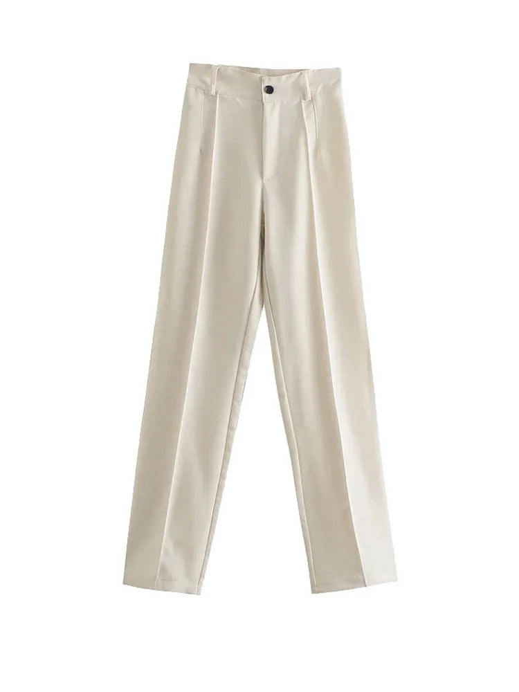 Women's High Waist Straight Pants