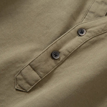 Men's V-Neck Cotton Shirt