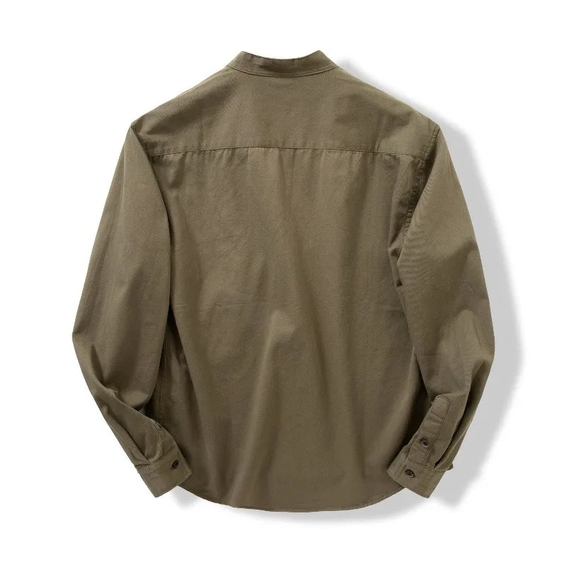 Men's V-Neck Cotton Shirt