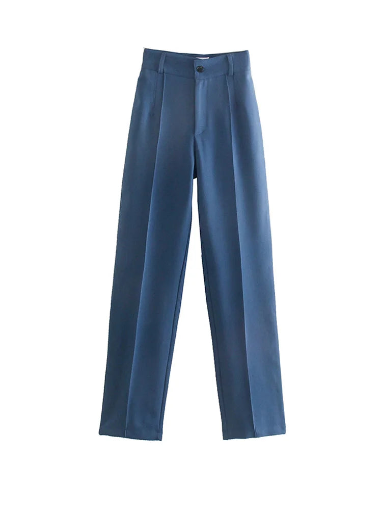 Women's High Waist Straight Pants