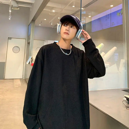Men's Round Neck Long Sleeve T-Shirt