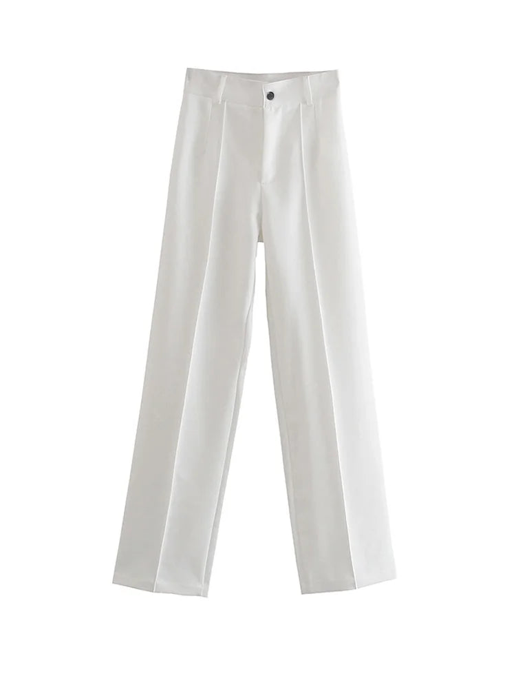 Women's High Waist Straight Pants