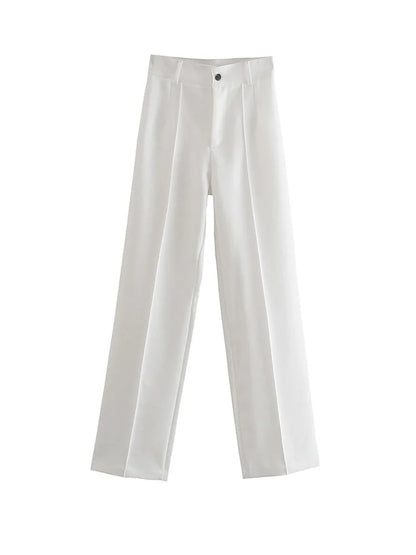 Women's High Waist Straight Pants