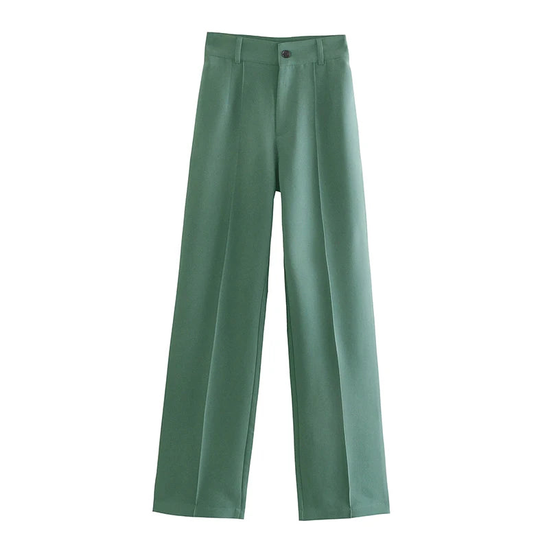 Women's High Waist Straight Pants