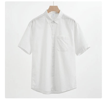 Men's Cotton Linen Short Sleeve Shirt