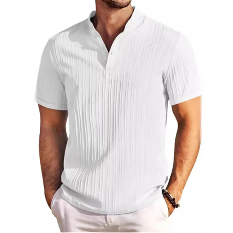 Men's Quick-Dry Striped Jacquard Shirt