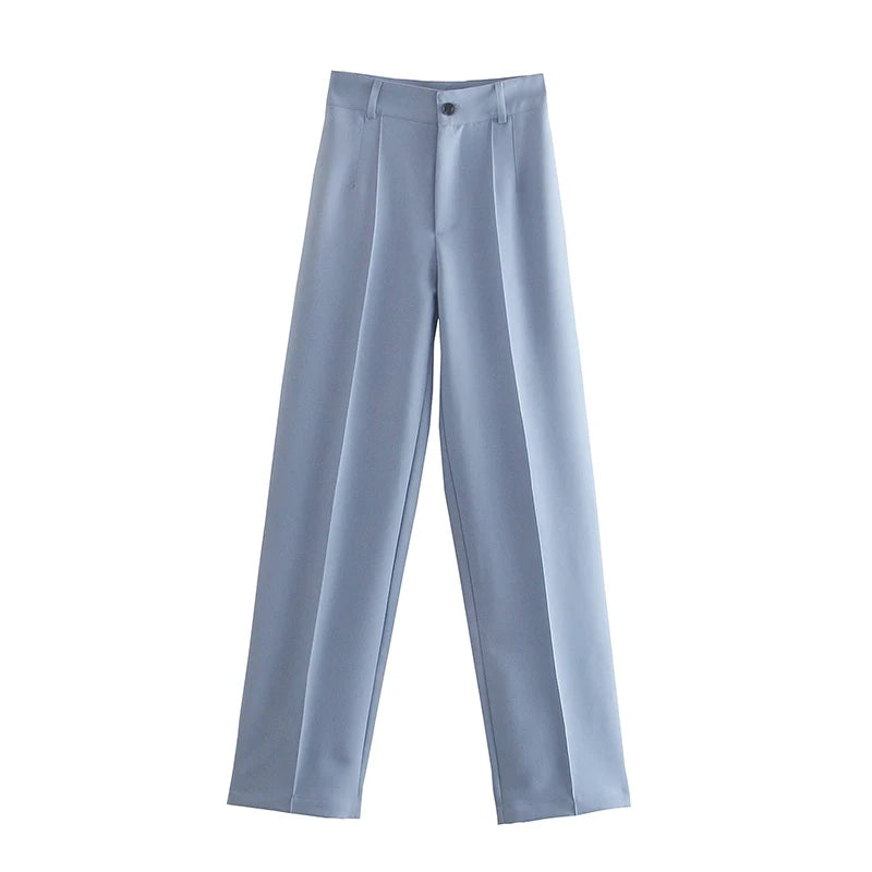 Women's High Waist Straight Pants