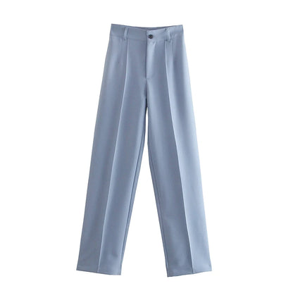 Women's High Waist Straight Pants