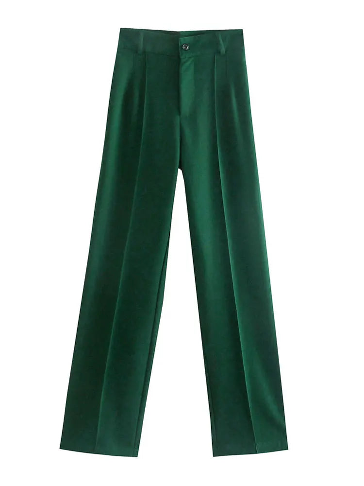 Women's High Waist Straight Pants