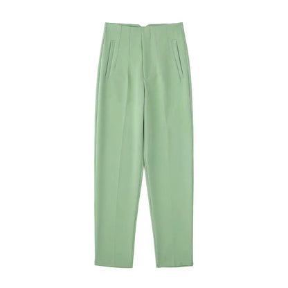 Women's Elegant High Waist Solid Pencil Pants