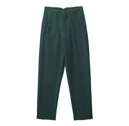 Women's Elegant High Waist Solid Pencil Pants