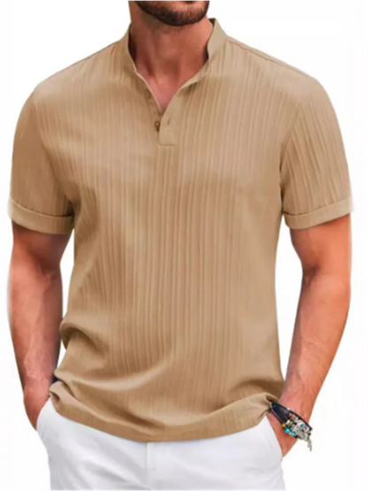 Men's Quick-Dry Striped Jacquard Shirt