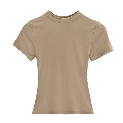 Women's Solid Slim Fit T-Shirt