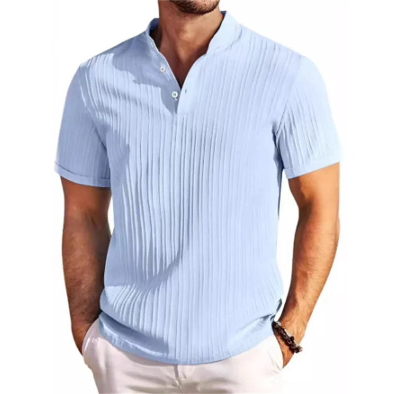 Men's Quick-Dry Striped Jacquard Shirt