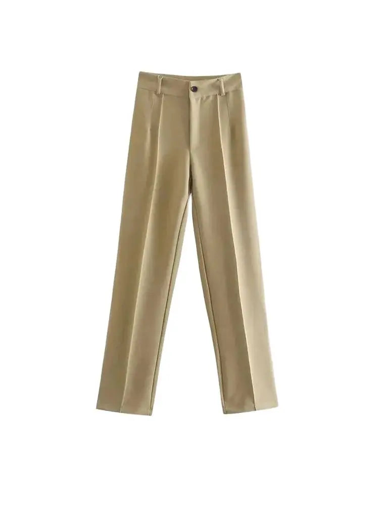 Women's High Waist Straight Pants