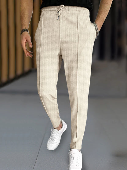 Men's Stylish Waffle Knit Slim Pants