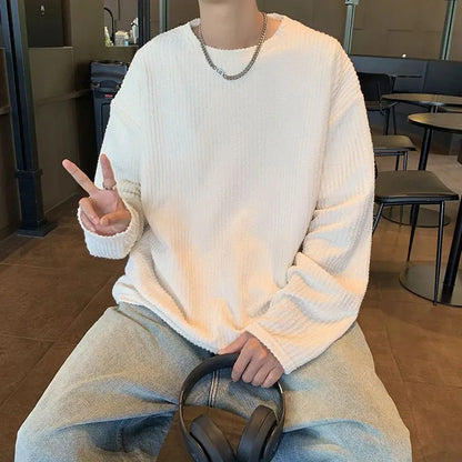 Men's Round Neck Long Sleeve T-Shirt