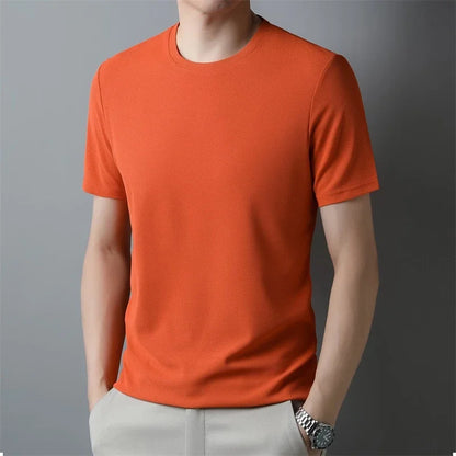 Waffle Knit O-Neck T-Shirt