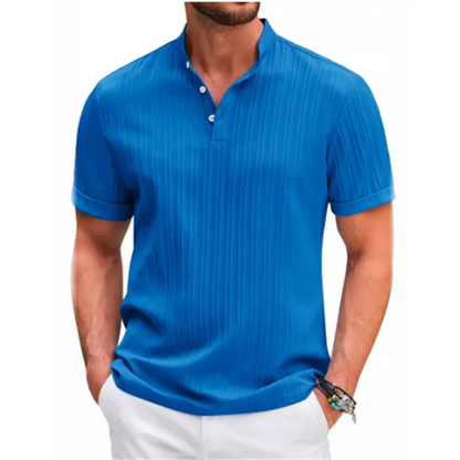 Men's Quick-Dry Striped Jacquard Shirt