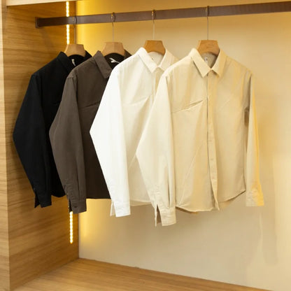 Cotton Japanese Style Long Sleeve Shirt