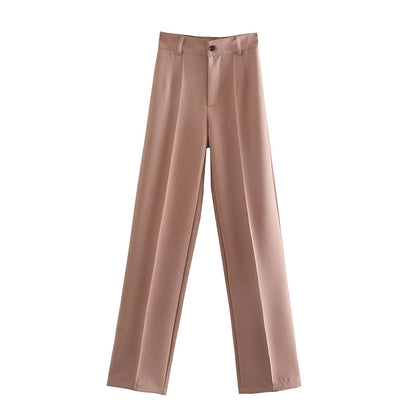 Women's High Waist Straight Pants