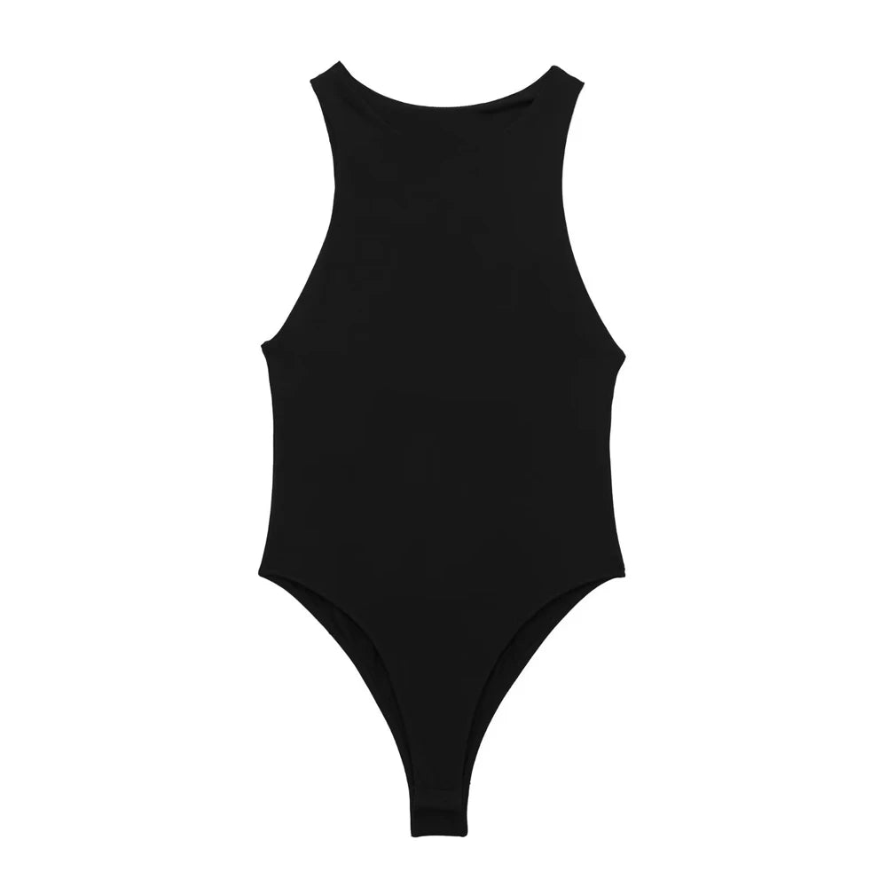 Women’s Halter Neck Skinny Bodysuit