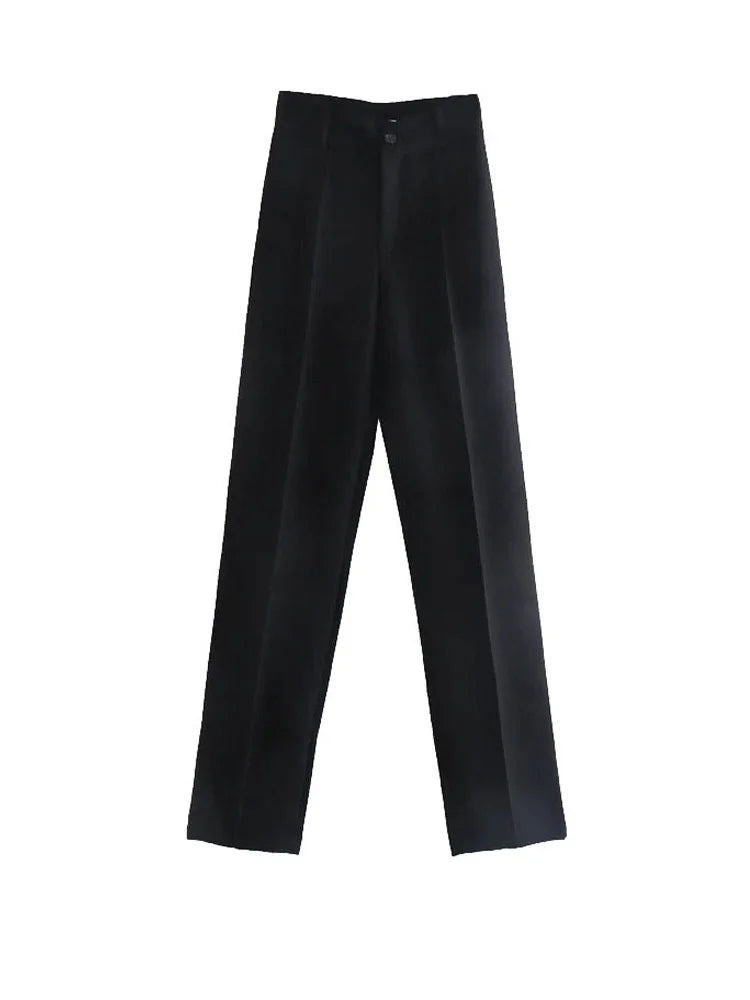 Women's High Waist Straight Pants