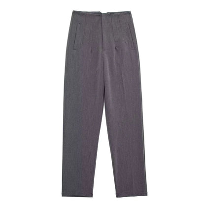 Women's Elegant High Waist Solid Pencil Pants