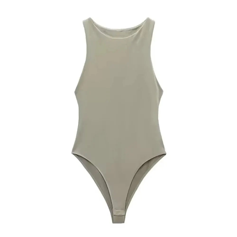 Women’s Halter Neck Skinny Bodysuit