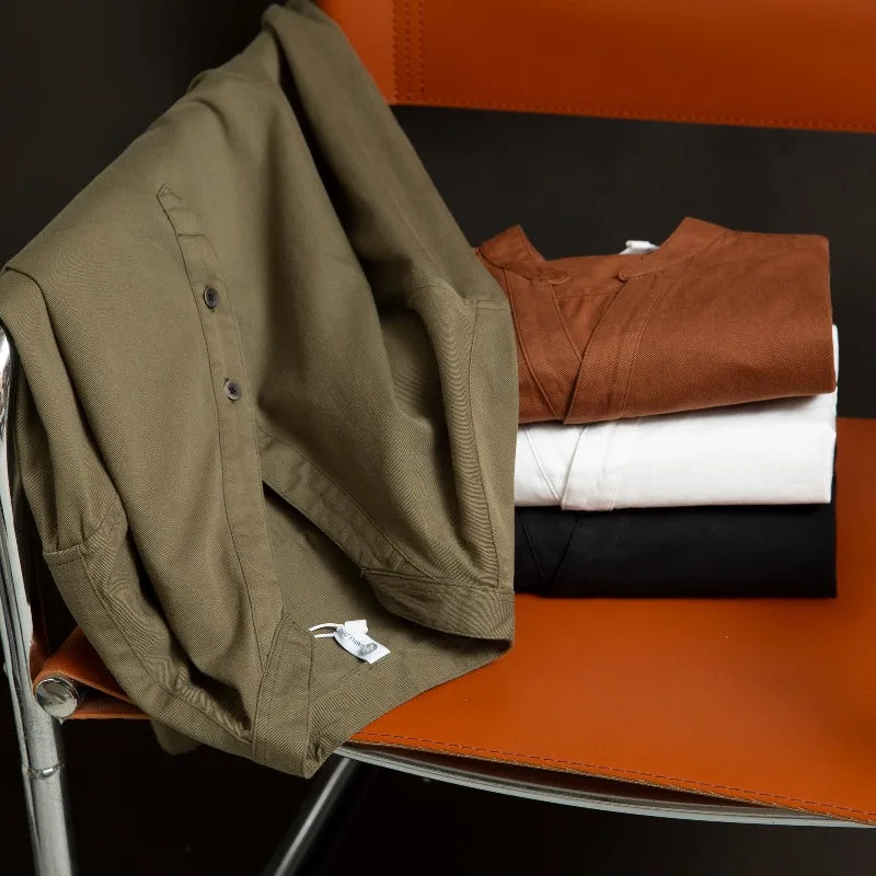 Men's V-Neck Cotton Shirt