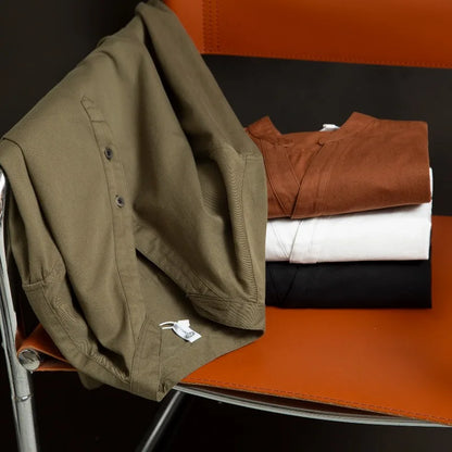 Men's V-Neck Cotton Shirt