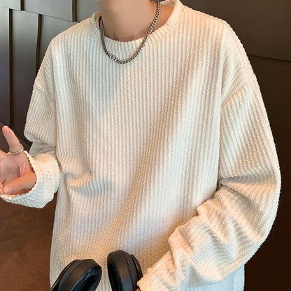 Men's Round Neck Long Sleeve T-Shirt