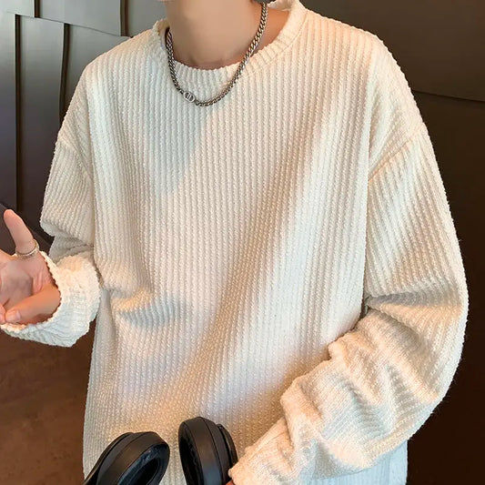 Men's Round Neck Long Sleeve T-Shirt