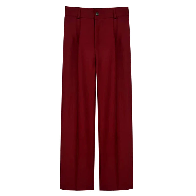 Women's High Waist Straight Pants