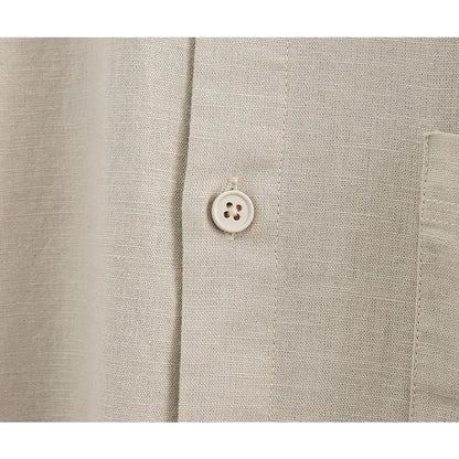 Men's Cotton Linen Short Sleeve Shirt