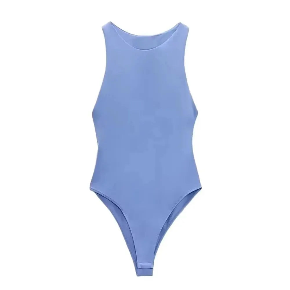 Women’s Halter Neck Skinny Bodysuit