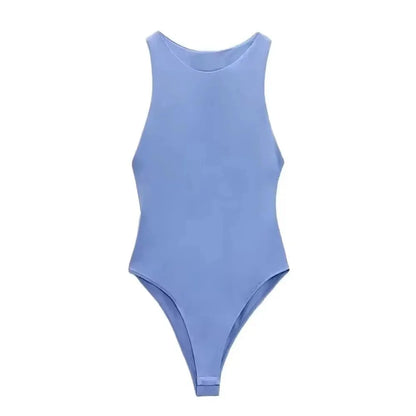 Women’s Halter Neck Skinny Bodysuit