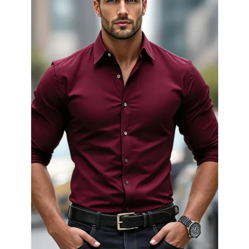 Men's 2025 Smart Casual Long Sleeve Shirt