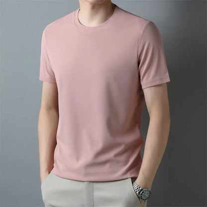Waffle Knit O-Neck T-Shirt