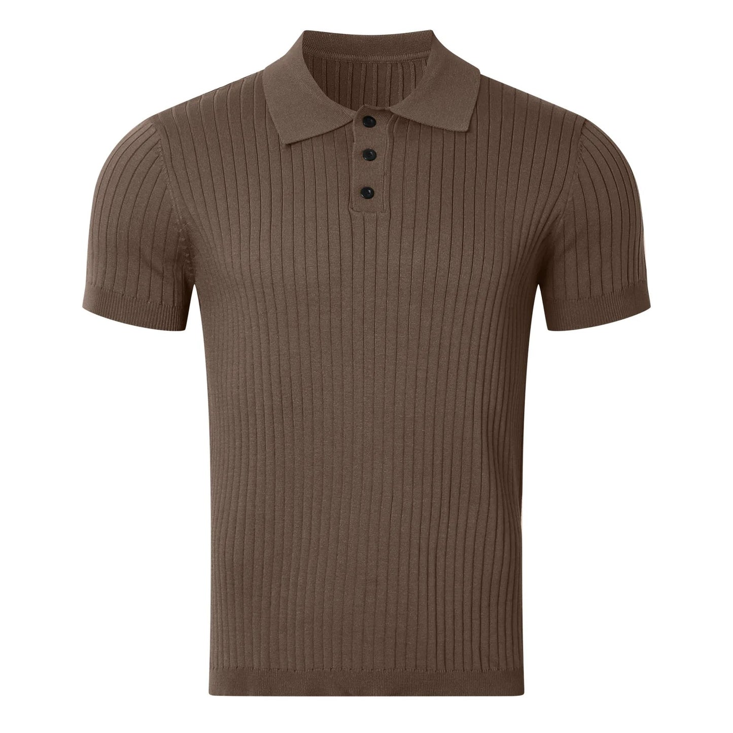 Men's Retro Knit Polo Shirt