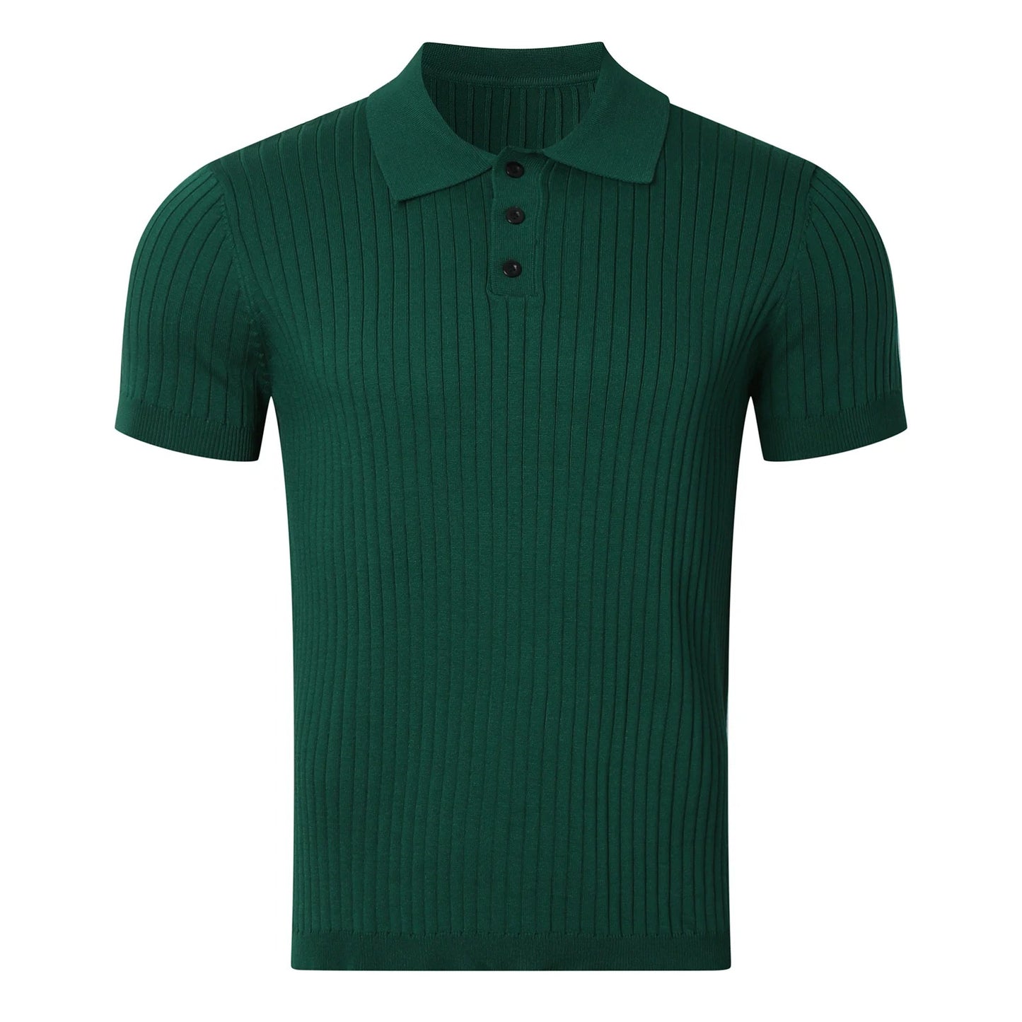 Men's Retro Knit Polo Shirt