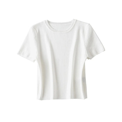 Women's Striped Cropped Knit Sweater